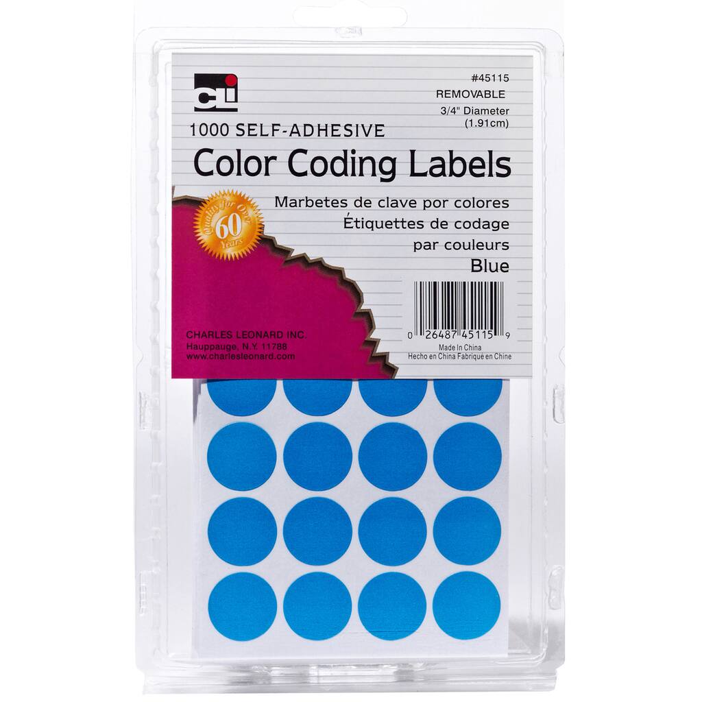Get the CLi™ Round Self-Adhesive Color Coding Labels, 12,000 ...